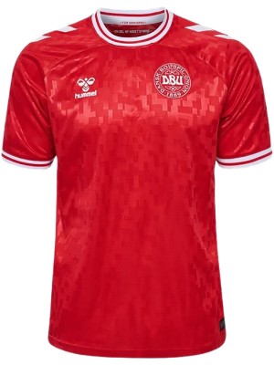Denmark maglia da casa uniforme da calcio prima maglia da calcio sportiva da uomo per la Coppa Euro 2024